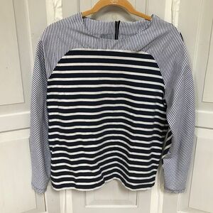 Vineyard Vines Navy and White Striped lightweight Top